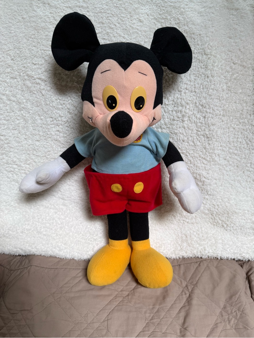Disney Mickey Mouse Plush - Black, Red, Yellow, Blue, White